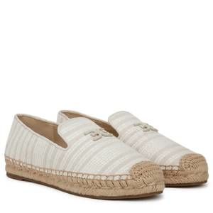 NEW SAM EDELMAN women's kathleen slip on shoe in white natural canvas